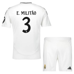 Real Madrid E. Militao 3 Lasten Koti 2024-25 - Jalkapallo Pelipaidat (S/S)